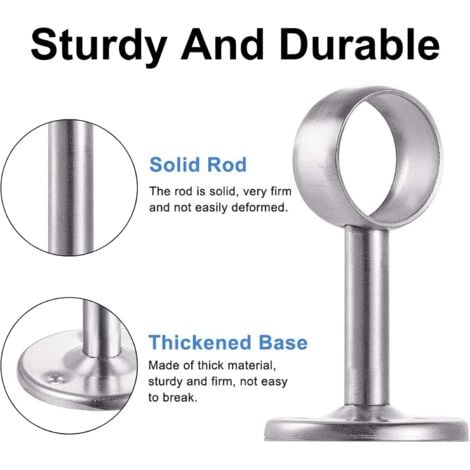 Ahlsen piece of ceiling mount made of brushed stainless steel for shower curtain rods