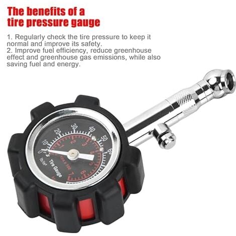 Ahlsen Tire Pressure Gauge, Tire Pressure Gauge 7 Bar 100 Psi with Large Dial 1.5 Inch, Professional Mechanic Tire Pressure Gauge for Motorcycle Car