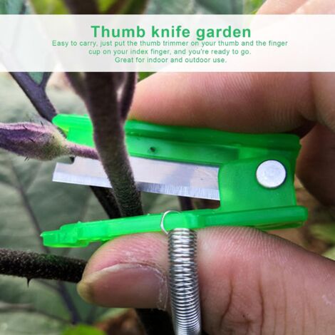 Ahlsen Garden Thumb Knife, 10-Piece Picking Knife, Finger Cutting, Easily Removes Stems and Leaves, Suitable for Picking Fruits and Vegetables