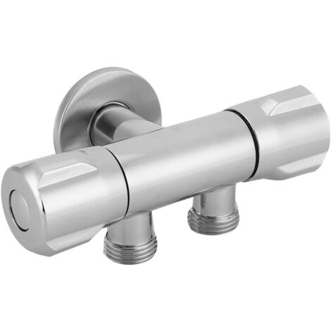 Ahlsen Double Angle Valve Bracket for Multifunction Toilet, Double Water, One-in-Two Water Separator Bulb Set, Angle Valve Spray Gun with Bracket