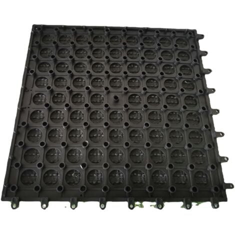 Ahlsen 30 x 30 cm artificial grass tiles, thick synthetic grass tiles, self-draining mat, for indoor and outdoor use, terrace, balcony, garden
