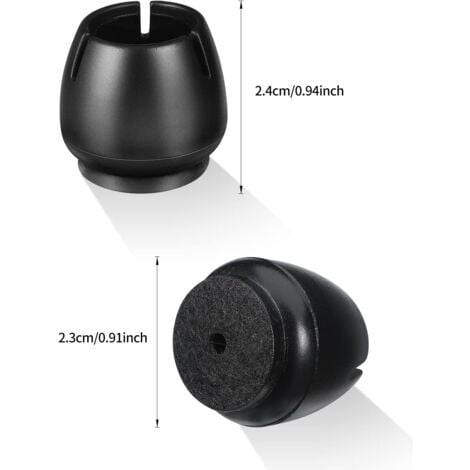 Ahlsen 24 Pieces Chair Leg Caps, Chair Leg Caps, Chair Leg Protectors, Garden Chair Leg Caps, Anti-Scratch and Anti-Noise, for Tables, Sofas, Chairs, Other Furniture