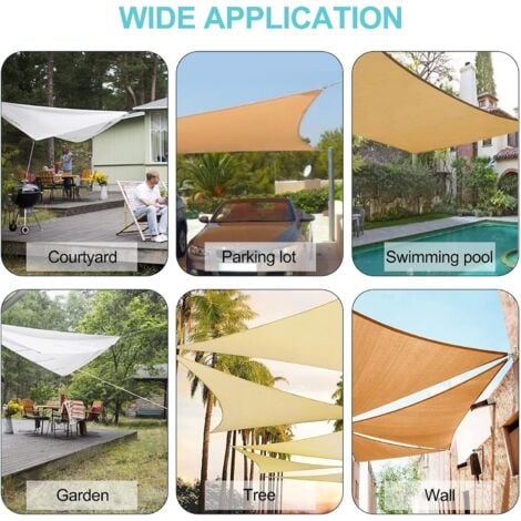 Garden Awning Fixing Kit, Triangle & Square, Rectangular, Heavy Duty Stainless Steel Shade Sail Fixing Accessories