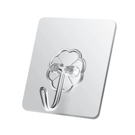 Adhesive Wall Hooks, 20 Pack Transparent Adhesive Hooks 10kg (Max