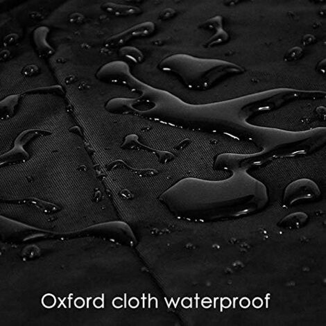 Deckchair Cover Waterproof Garden Sun Lounger Cover Windproof Anti-UV Heavy Duty Oxford Fabric Sun Lounger Protective Cover Beach Lounger Cover 210x75x80-40cm Black