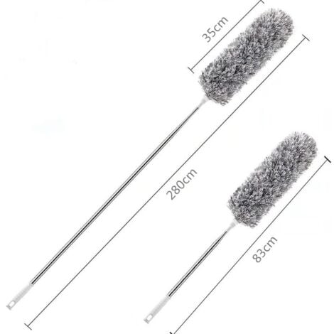 Long extendable telescopic duster - 90° kickable (2.8m)