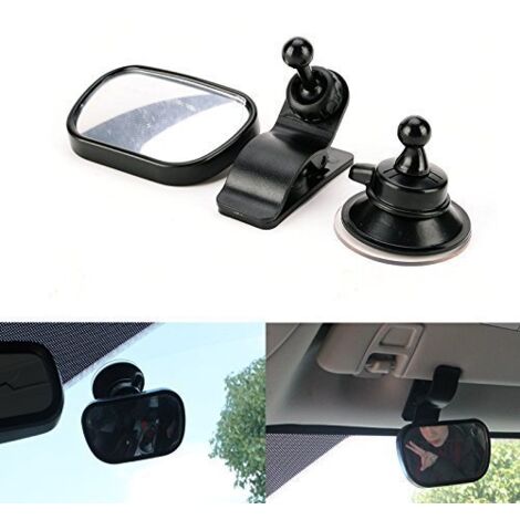 Baby Car Mirror, Baby Rear View Mirror with Clip 360° Rotation