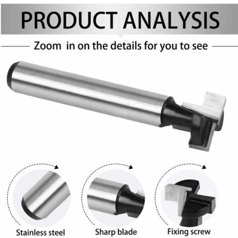 T-Nut Fräser 14x3x8x61 Mm, HSS - Für Metallbearbeitung, T-Nuten Fräsen In Stahl, Alu, Kupfer