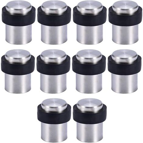 Bodentürstopper Doreen II Aus Metall Mit Verdrehschutz - Edelstahloptik, 45 Mm Durchmesser, Schützt Türen & Wände
