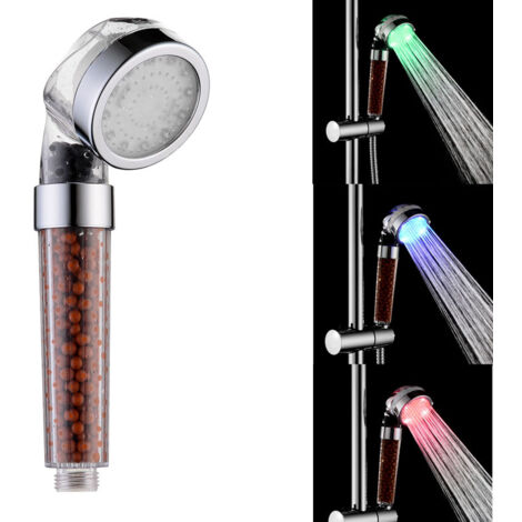 LED-Duschkopf Mit Farbwechsel & Temperaturanzeige – Wasserbetrieben, Mit Pausenschalter & Filter