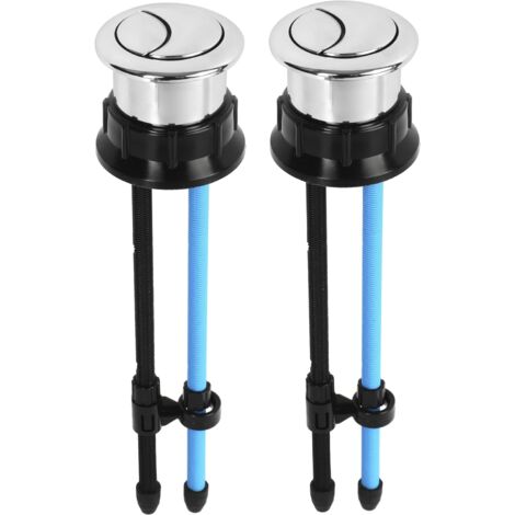 Toiletten-Doppelspülknopf Aus ABS-Kunststoff – Chrom, 38–49 Mm Blende, Mit Edelstahlfeder, Für Halb-/Vollspülung