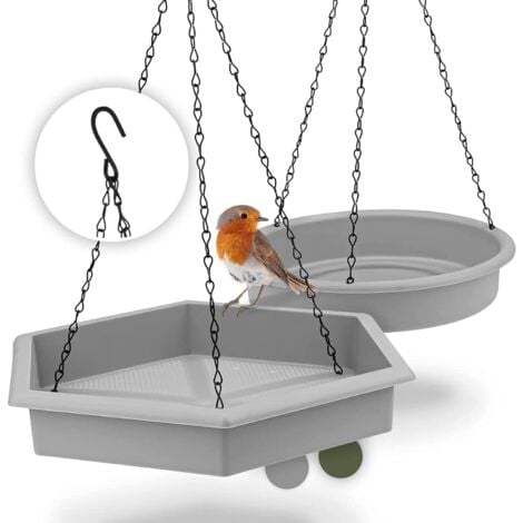 VANZACK 2er Set Vogelfutterhaus - Transparenter Futterspender Für Wildvögel Mit Dach