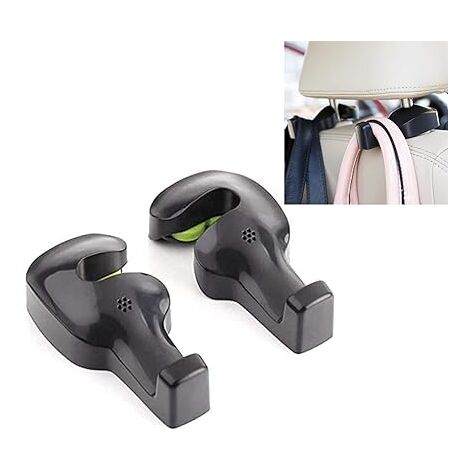 SYSTEM-S Auto Rücksitzhaken 2in1 - Haltegriff & Einkaufstaschenhalter Für Kopfstützen