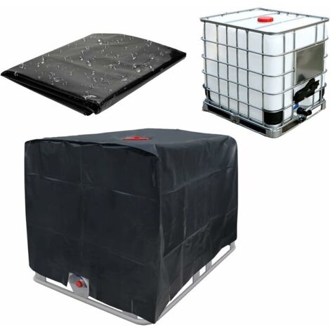 Produktbild von UV-Schutzabdeckung Für 1000L IBC-Tank – Graue Isolierfolie Mit Klappen Für Wasserhahn & Palette, 210D Outdoor-Hülle