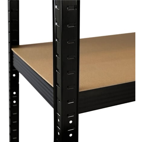 THINIA HOME - Estantería Modular Almacenaje (Pack 2), Acero y MDF Antihumedad, Hogar, Trastero, Garaje, 5 Baldas Ajustables, Carga Máxima 875Kg, 90x40x180cm (largo x ancho x alto)