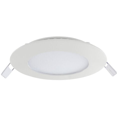 7hSevenOn - Downlight Led Ultraslim Empotrable Redondo 8W Ø12cm (Pack 3), Interior, 600 lúmenes, Ángulo 120º, Temperatura Color 4000K (Blanco Neutro), Orientación Fija, 25.000H Vida Útil, Blanco