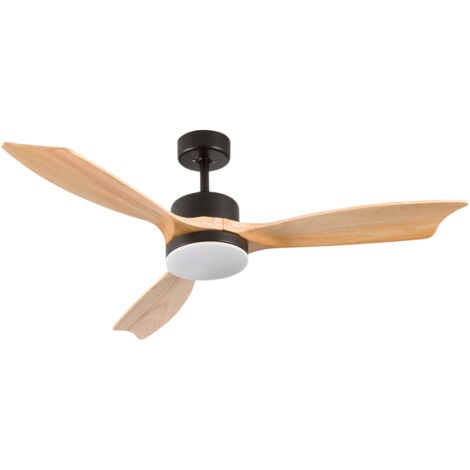 Ventilador de Techo con Luz LED Silencioso 3 Aspas 56W de Potencia , Modelo Nueva York Blanco de Dayron , Ventilador de Techo con Mando a Distancia y 6 Velocidades Controlables