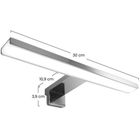 Aplique Espejo Baño LED 7W , 7hSevenOn , Foco LED Baño , 3 Usos: Espejo, Pared o Marcos , Lámpara Baño LED , Color Luz Blanco Neutro 4200K , Resistente al Agua