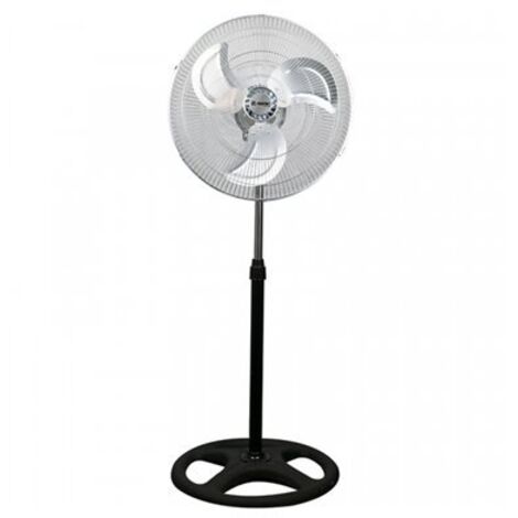 Ventilador de pie industrial de altura regulable (75W aspas de Ø45cm y 3 velocidades) IP20 color negro