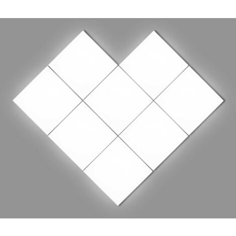 7hSevenOn Deco - Figura Led Decorativa CUORE, Plástico PC, Hogar, Oficina, 28W, 1600 lúmenes, Ángulo Apertura 120º, 220-240 Vac, Led SMD, 4000k, Protección IP20, 25.000H Vida Útil, 54x64cm, Blanco