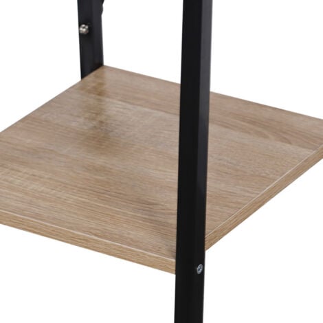 Estantería Metálica con 4 Baldas de Madera Oren 148x34x32,5cm 7house