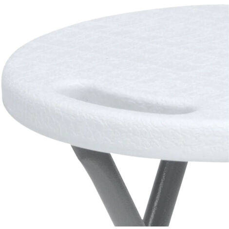 Pack 4 Taburetes Plegables de Resina y Acero 31x45cm Blancos 7house