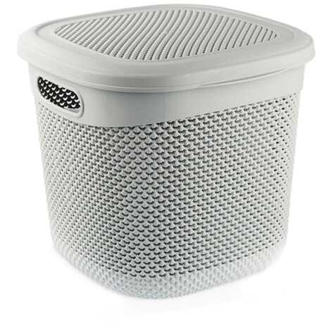 Cesta Mediana Cuadrada con Tapa 15 Litros 7house