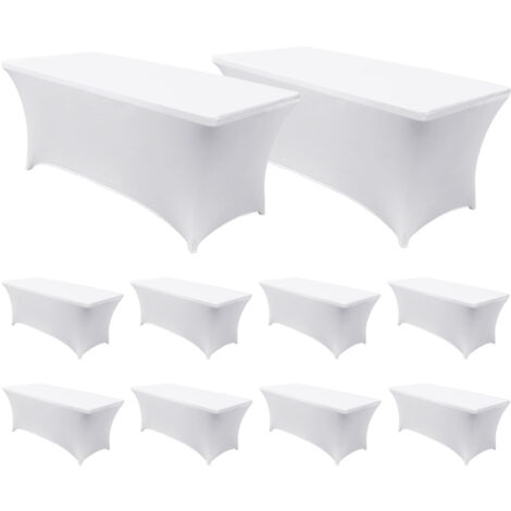 MegaPack 10 Fundas para Mesas Plegables Rectangulares Catering 240x74cm 7house (1/5)