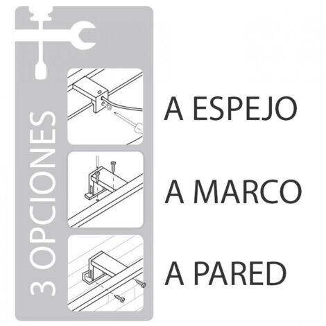 Aplique Espejo Baño LED 13W Perfil al Aire , 7hSevenOn , Foco LED Baño , 3 Usos: Espejo, Pared o Marcos , Lámpara Baño LED , Color Luz Blanco Neutro 4200K , Resistente al Agua