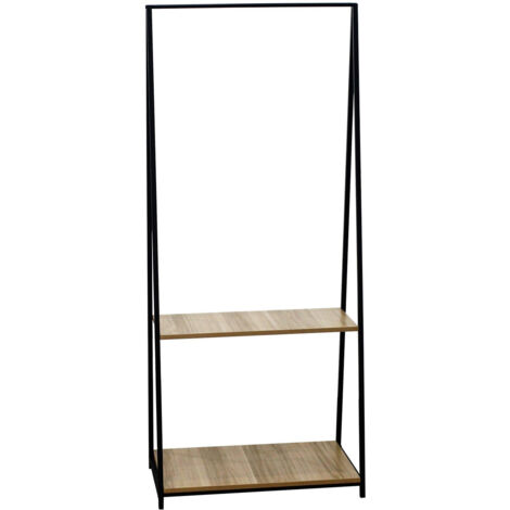 Perchero de Barra Metálico Triangular con 2 Baldas Osto 150x64x40cm 7house