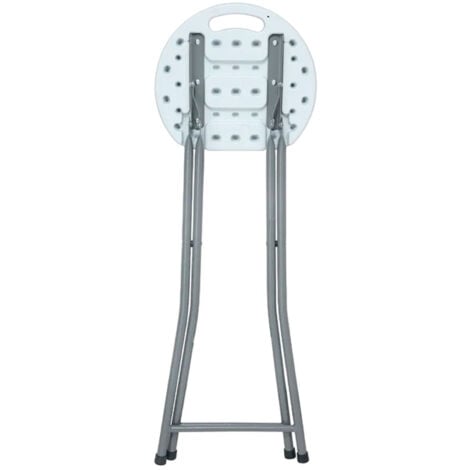 Taburete Plegable Alto Blanco 30x76cm 7house
