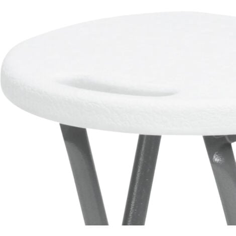 Taburete Plegable Alto Blanco 30x76cm 7house