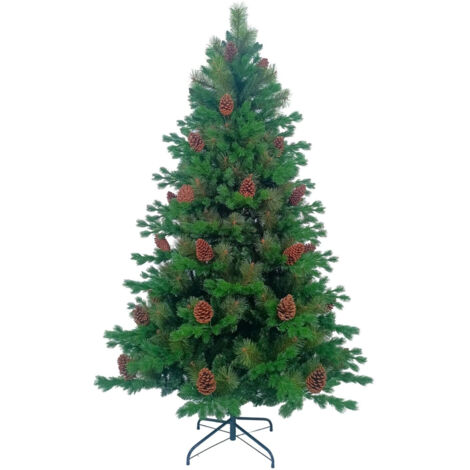 Árbol de Navidad Artificial Verde Otawa con Piñas Decorativas y B