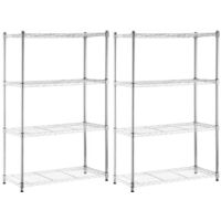 Pack 2 Estanterías Metálicas con 4 Baldas Ajustables 137x91.4x35.