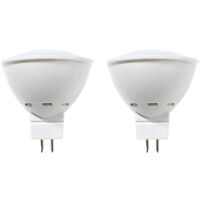 7hSevenOn Led - Bombilla Led Spotlight GU5.3 (Pack 2), 6W Potencia, 50W Equi., 540lm, 90 lm/W, Ángulo Apertura 120º, Led SMD, Clase Energética G, No Regulable, Orientación Fija, IP20, 25.000H