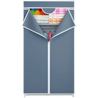 Armario Ropero de Tela Slim Gris 70x45x155cm 7house