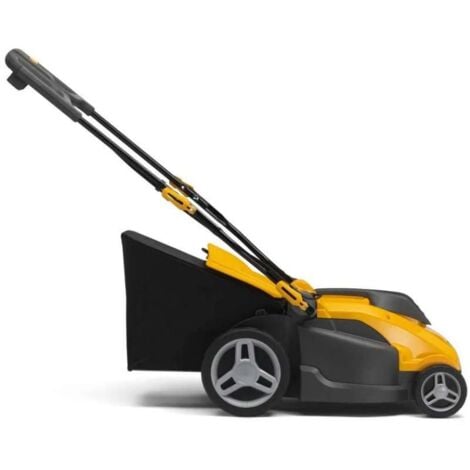 STIGA combi 340c - tondeuse électrique à entraînement poussé, moteur 1600 w, largeur de coupe 38 cm, bac de ramassage 40 l, modes broyer et éjection arrière