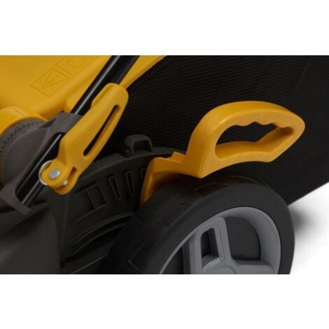 STIGA combi 340c - tondeuse électrique à entraînement poussé, moteur 1600 w, largeur de coupe 38 cm, bac de ramassage 40 l, modes broyer et éjection arrière