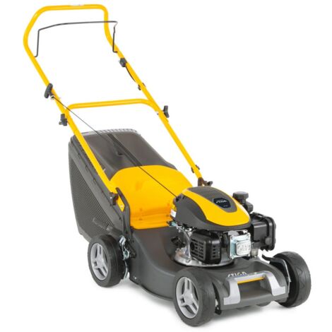 Stiga – Tondeuse thermique poussée 41 cm – Moteur 123 cc – Bac 60 L avec indicateur – Réglage centralisé 6 positions – Pour petites et moyennes pelouses