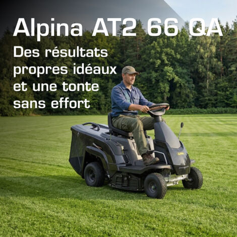 Alpina AT2 66 QA : Tracteur tondeuse thermique pour pelouses impeccables