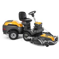 Stiga – Tondeuse frontale Park 500 WX – Moteur bicylindre 586 cc – Transmission 4x4 Tuff Torq – Largeur de coupe 95-125 cm – Système de direction assistée