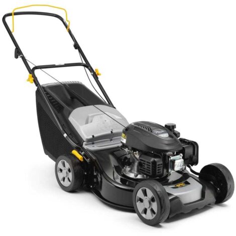 ALPINA AL4 46 A – Benzin Rasenmäher 125 cm³ Motor, 46 cm Schnittbreite, 60 L Fangkorb, Stahlgehäuse, ohne Radantrieb