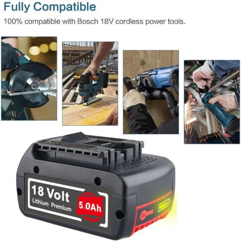 2X 5.0Ah pour Bosch GBA 18V batterie de rechange Professional GSR GSB BAT618 BAT609 BAT620