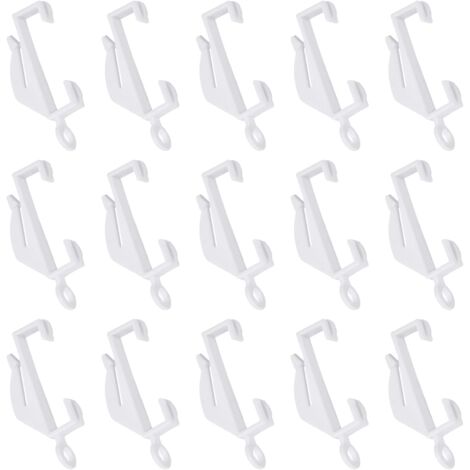 Lot De 50 Crochets De Rail De Rideau En Plastique Blanc - Compatible VW, Camping-car, Fenêtre, Douche