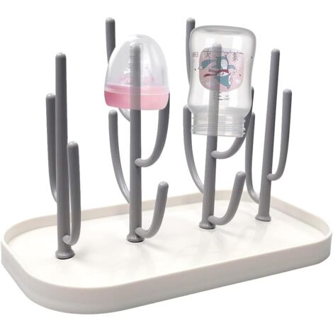 Égouttoir à Biberons En Forme D'Arbre - Pour Biberons Verre, Tétines Et Accessoires Bébé, Bac Récupérateur D'Eau Intégré