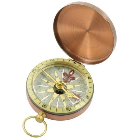 Boussole Classique, Portable Vintage Rétro Métal Orientation Ancienne Alliage Zinc Poche Scout Navigation Survie Etanche Plein Air Randonnee Camping 98143694