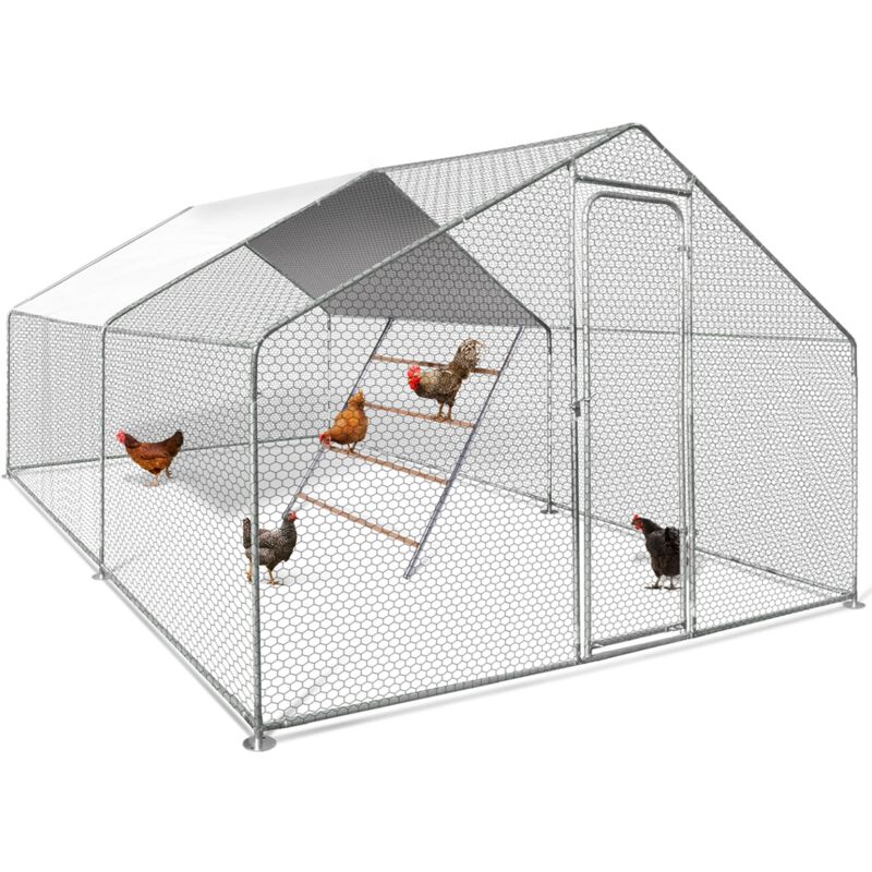 Hühner-Sitzstange XL – 142x104 Cm, Mit 4 Etagen, Aus Holz & Metall, Für Stall Oder Freilauf