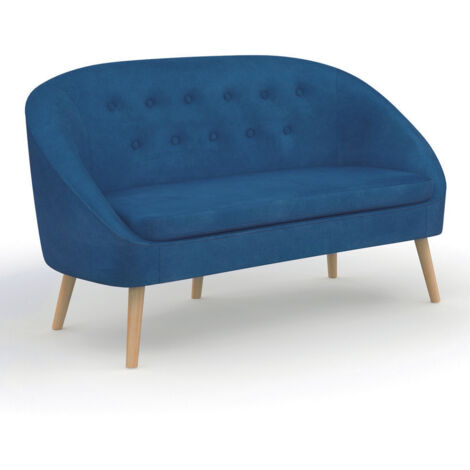 Banksofa aus Samt SONIA blau (1/5)
