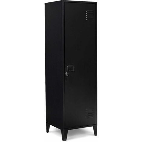 Garderobenschrank ESTER Metalltür schwarz Industriedesign
