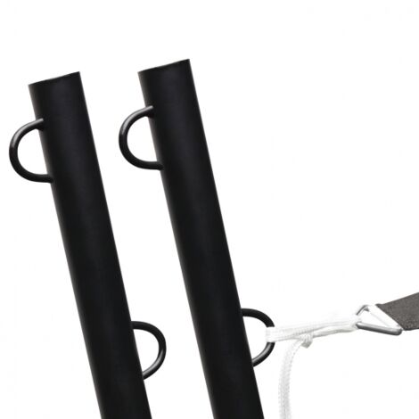 Set aus 2 Befestigungsmasten für Sonnensegel H.220 CM Pfosten und Basen aus Stahl